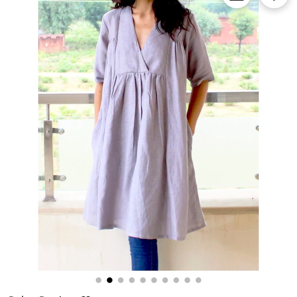 Etsy linen tunic or dress custom made camel
